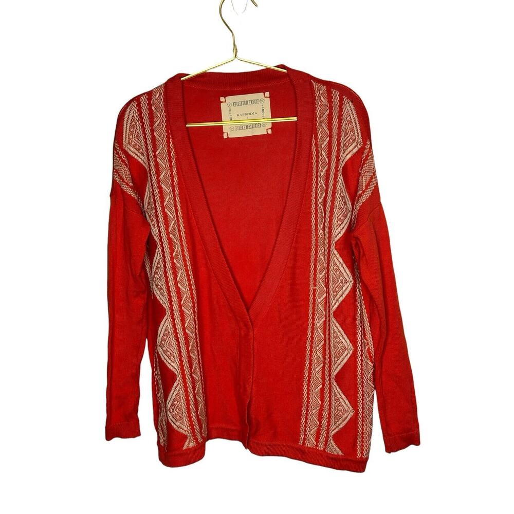 Rapsodia orange‎ embroidered women Cardigan Sweater S